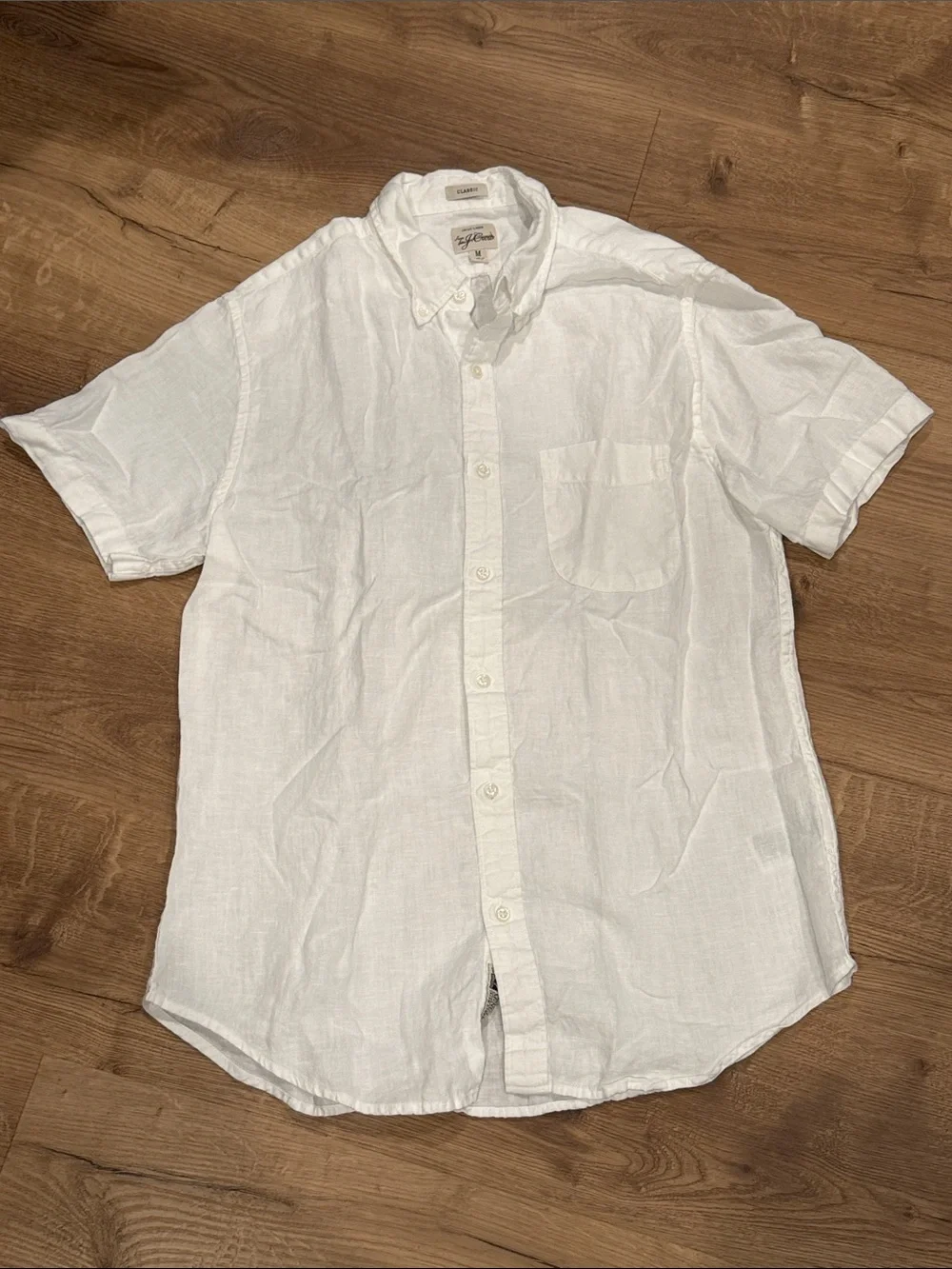 J Crew Classic Short-sleeve Baird McNutt Irish linen shirt